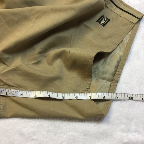 New! Hawaiian Performance Surf Wear Swim Shorts XL Brown Tan Elastic Waist - Picture 11 of 15